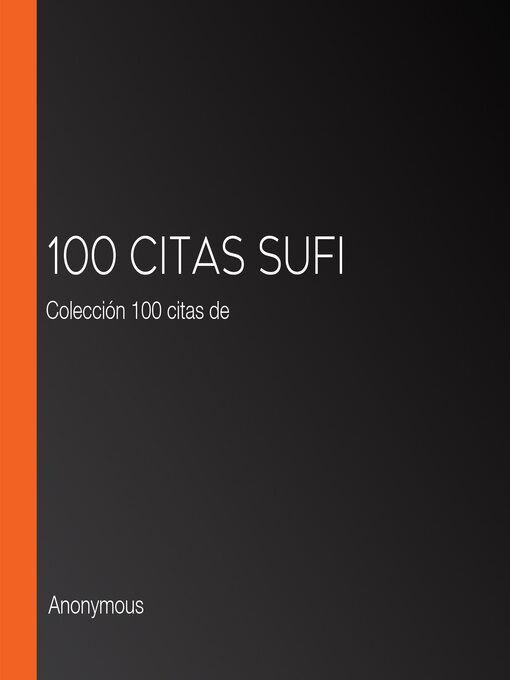 Title details for 100 citas Sufi by Anonymous - Available